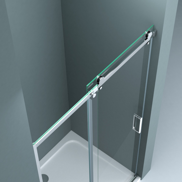 Usa dus Astra T04, 100-160 cm, crom, glisanta, sticla securizata 8 mm transparenta [5]