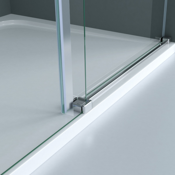 Usa dus Astra T04, 100-160 cm, crom, glisanta, sticla securizata 8 mm transparenta [4]