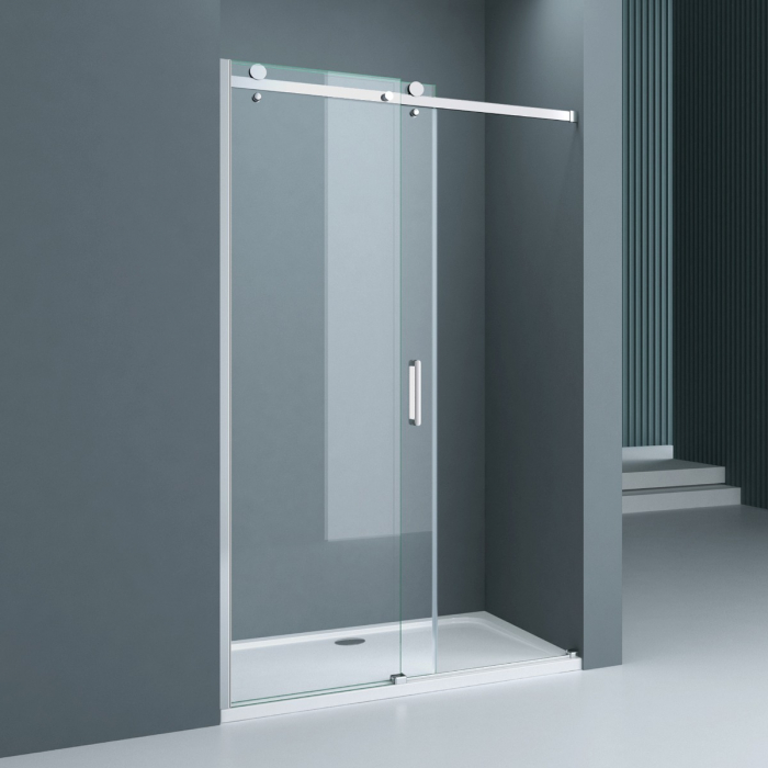 Usa dus Astra T04, 100-160 cm, crom, glisanta, sticla securizata 8 mm transparenta [2]