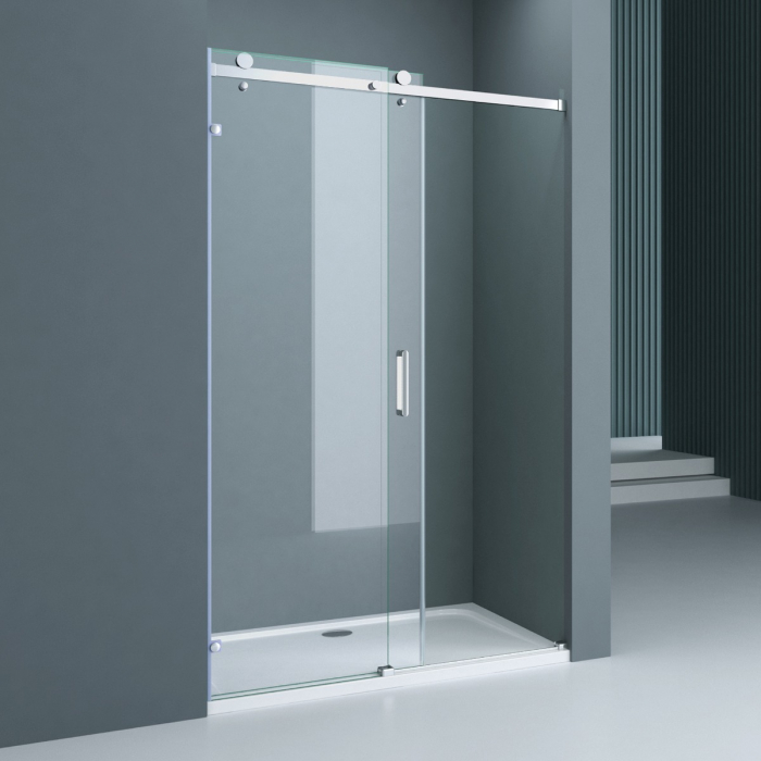 Usa dus Astra T04-2, 100-150 cm, crom, glisanta, sticla securizata 8 mm transparenta [2]