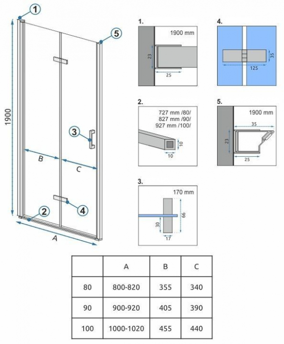 Usa dus Molier Chrome, pliabila, crom [5]