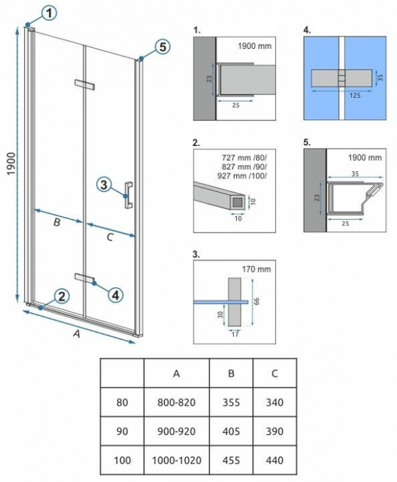 Usa dus Molier Chrome, pliabila, crom [5]