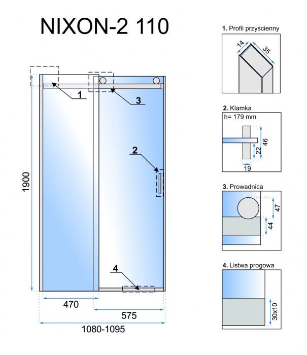 Usa dus Nixon-2, glisanta, crom [5]
