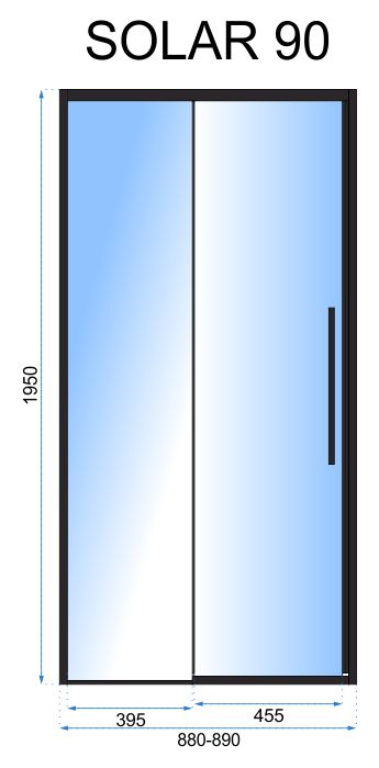 Usa dus Solar Black, glisanta, negru [5]