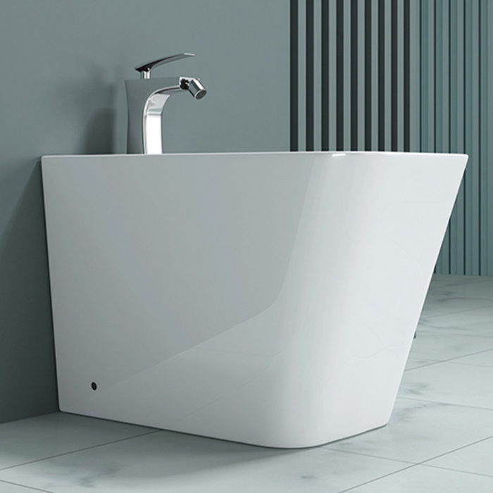 Vas bideu Astra-D112 alb 550x360x410mm, montaj pe podea, ceramic cu preaplin [2]
