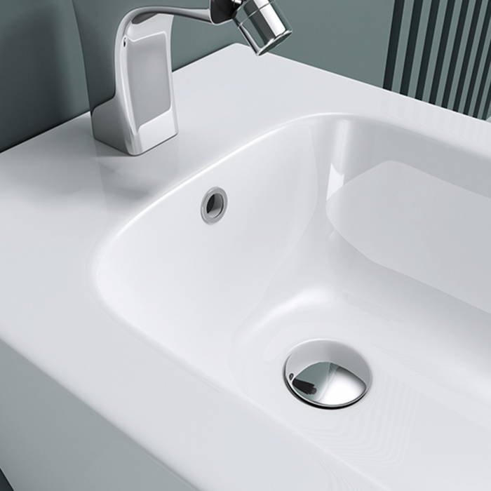 Vas bideu Astra-D112 alb 550x360x410mm, montaj pe podea, ceramic cu preaplin [4]