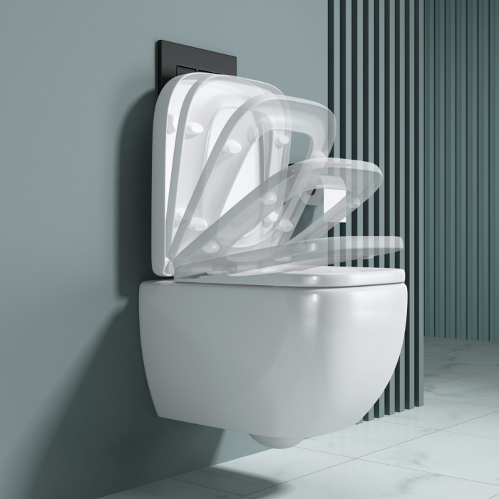 Vas WC Astra-101 suspendabil, Softclose, alb [4]