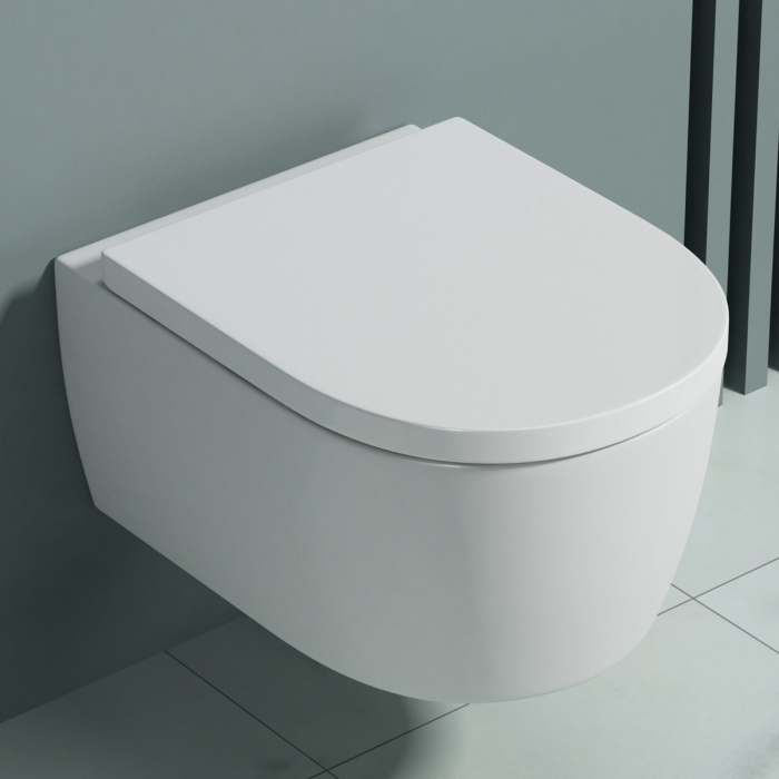 Vas WC Astra-106 suspendabil, Rimless, Softclose, alb [1]