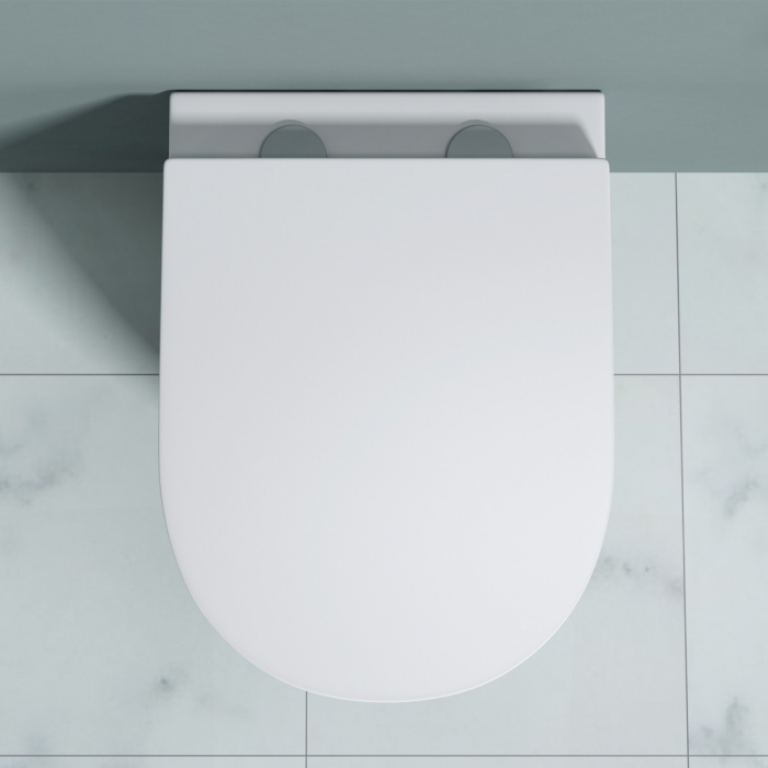 Vas WC Astra-106 suspendabil, Rimless, Softclose, alb [6]