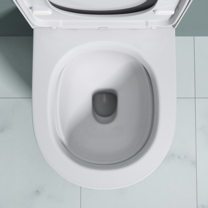 Vas WC Astra-106 suspendabil, Rimless, Softclose, alb [9]