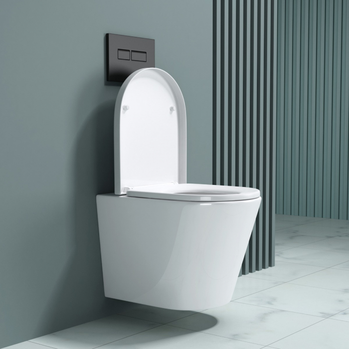 Vas WC Astra-108 suspendabil, Rimless, Softclose, alb [3]