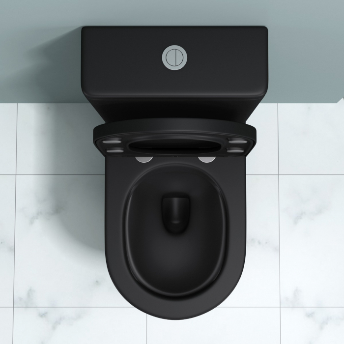 Vas WC Astra-108TN Negru, Rimless, cu rezervor, montaj pe podea, SoftClose [5]