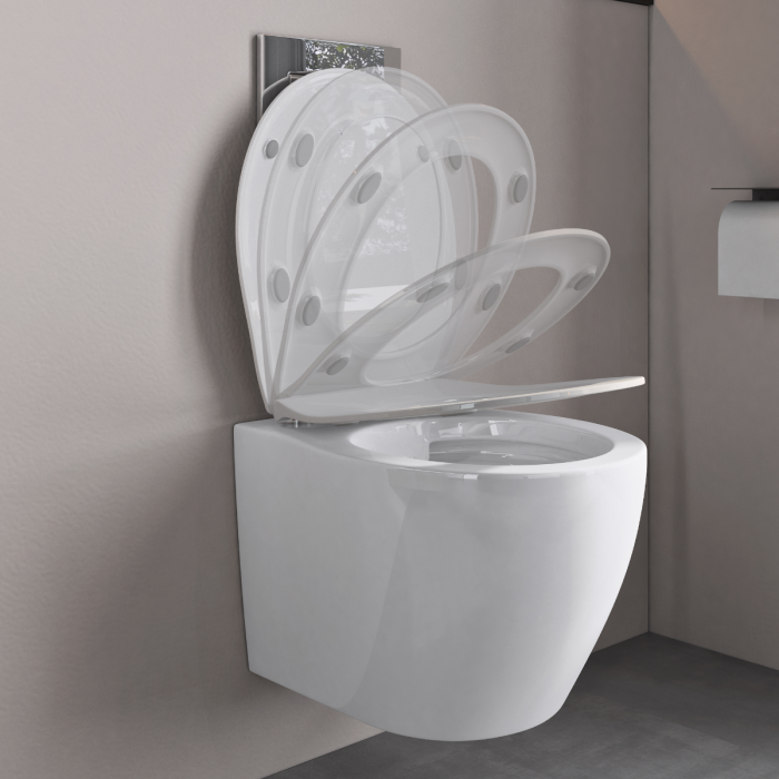 Vas WC Astra-126 suspendabil, Softclose, alb [5]