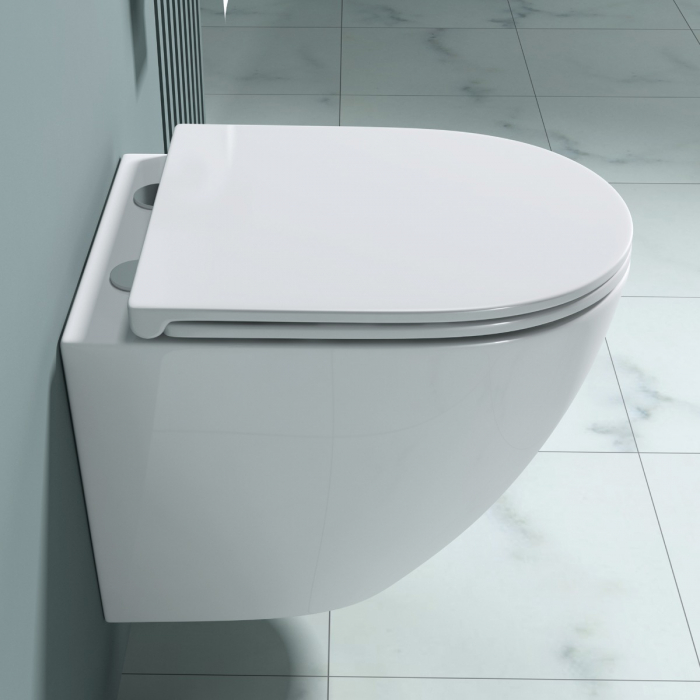 Vas WC Astra-179A suspendabil, Rimless, Softclose, alb [4]