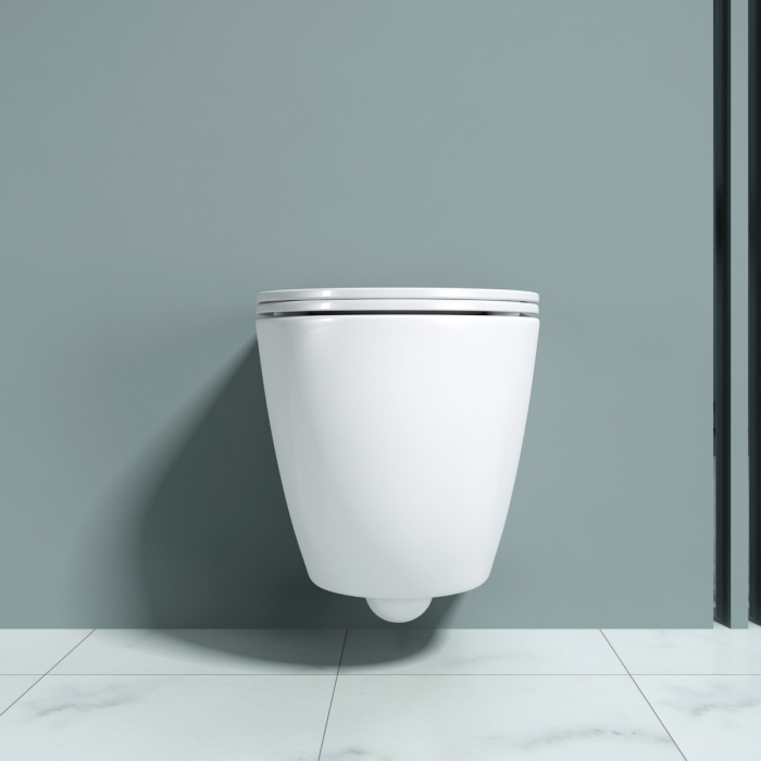Vas WC Astra-179A suspendabil, Rimless, Softclose, alb [2]