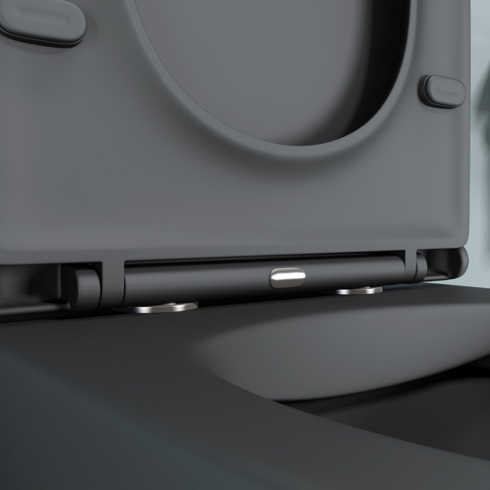 Vas WC Astra-179N suspendabil, Rimless, Softclose, negru [7]