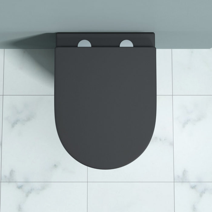 Vas WC Astra-179N suspendabil, Rimless, Softclose, negru [5]