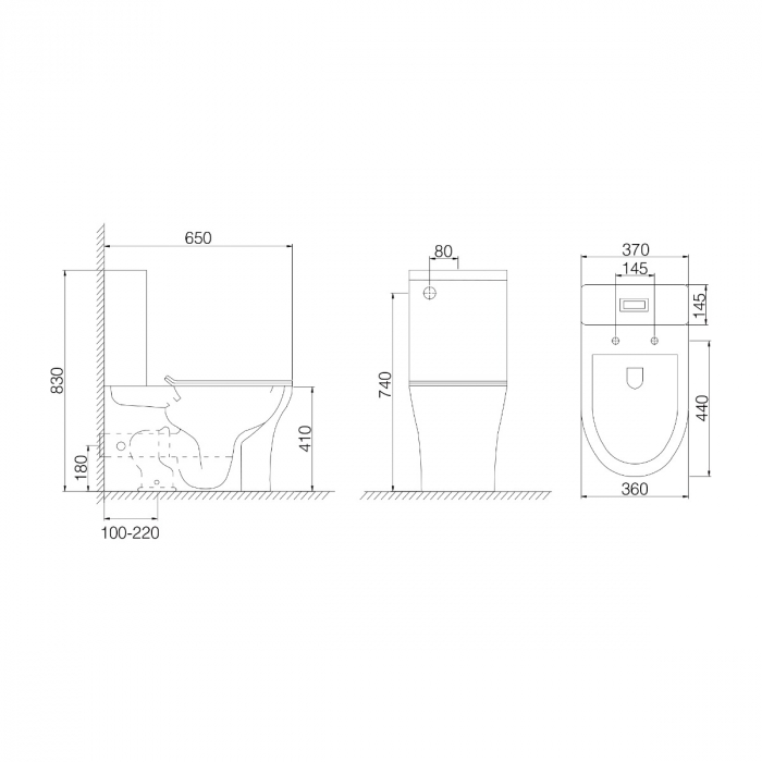 Vas WC Astra-304TS, Rimless, cu rezervor, montaj pe podea, SoftClose [10]