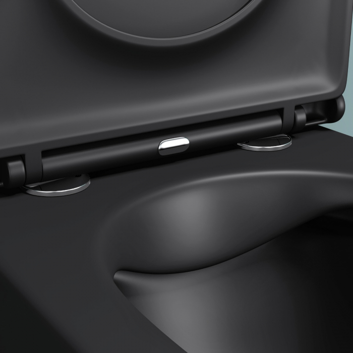 Vas WC Astra-A108 suspendabil, Rimless, Softclose, negru [5]