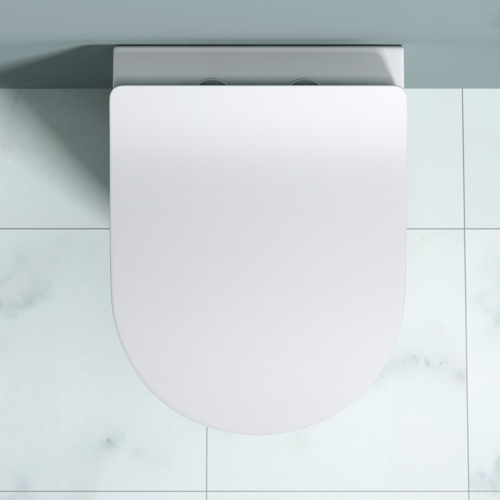 Vas WC Astra-A108short suspendabil, Rimless, Softclose, alb [5]