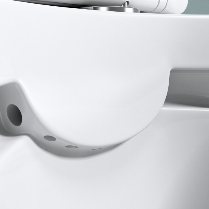 Vas WC Astra-A108short suspendabil, Rimless, Softclose, alb [8]