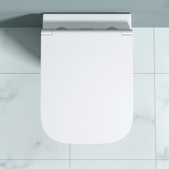 Vas WC Astra-A112 suspendabil, Rimless, Softclose, alb [5]