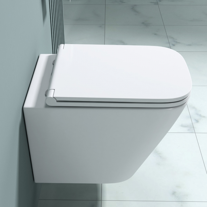 Vas WC Astra-A112 suspendabil, Rimless, Softclose, alb [3]