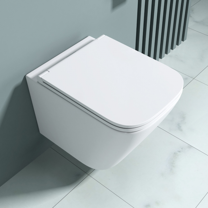 Vas WC Astra-A112 suspendabil, Rimless, Softclose, alb [2]