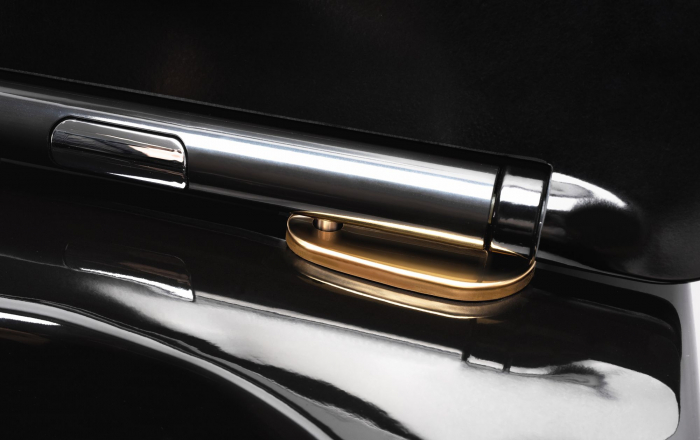 Vas WC CARLO Mini Rimless Duroplast Flat Black Gold Edge [5]