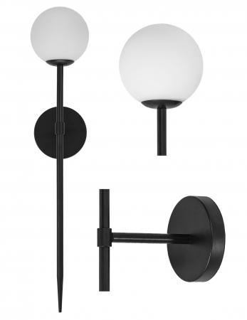 Aplice - Aplica de perete neagra moderna 52cm APP577-1W