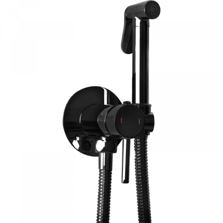 Baterii Bideu - Baterie Bideu Lungo Loop Black Metallic, montaj incastrat, alama, negru