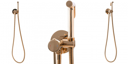 Baterie Bideu Lungo Loop Rose Gold, montaj incastrat, alama, auriu rose [3]