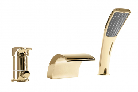 Baterii Cadă - Baterie cada Auriu Riven Gold, montaj de cada, alama, auriu