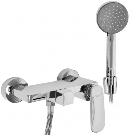 Baterii Cadă - Baterie cada Berg Chrome, montaj pe perete, alama, crom