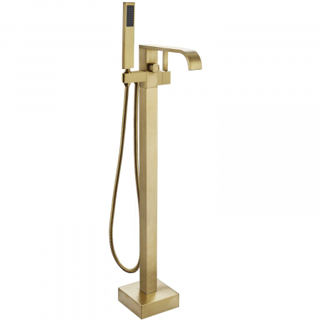 Baterii Cadă - Baterie cada Feestanding Carat Gold Brush, montaj pe podea freestanding, alama, auriu