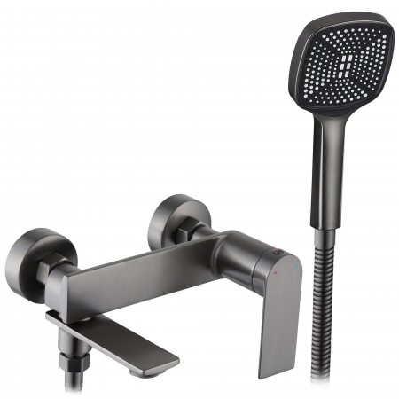 Baterii Cadă - Baterie cada Storm Titanium, montaj pe perete, alama, titanium