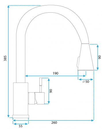 Baterie de bucătărie CROSS  BLACK [5]