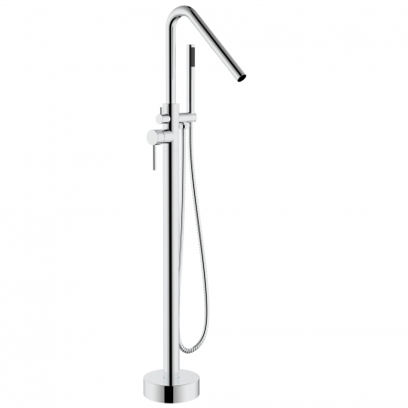 Baterii Cadă - Baterie de podea Aras Chrome, montaj pe podea freestanding, alama, crom