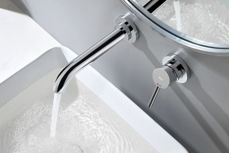Baterie incastrata Lungo Long Chrome + Box, montaj incastrat, alama, crom, perlator aer [9]