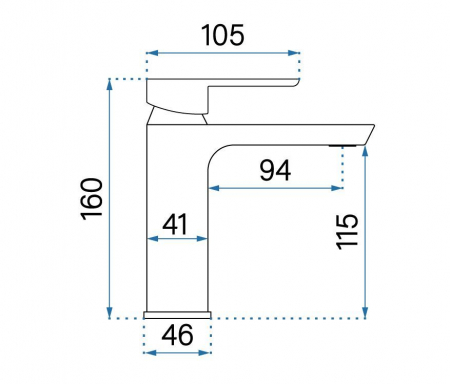 Baterie lavoar Argus Gold Brush Low, montaj pe blat sau lavoar, alama, auriu, perlator aer [6]