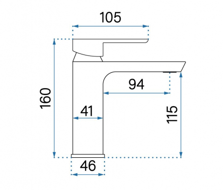 Baterie lavoar Argus Gold Low, montaj pe blat sau lavoar, alama, auriu, perlator aer [4]