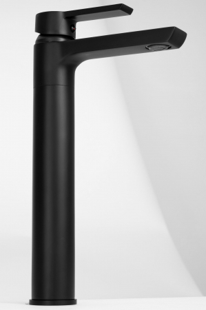 Baterie lavoar Argus Negru Black inalta, montaj pe blat sau lavoar, alama, negru, perlator aer [4]