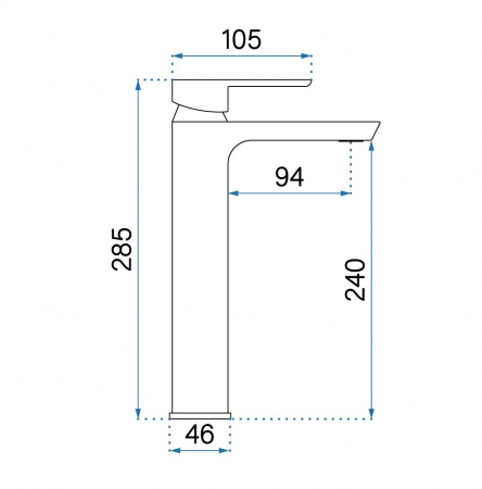 Baterie lavoar Argus Negru Black inalta, montaj pe blat sau lavoar, alama, negru, perlator aer [7]