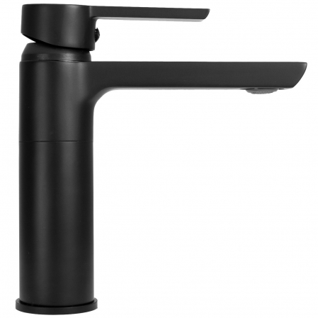 Baterie lavoar Argus Negru Black Low, montaj pe blat sau lavoar, alama, negru, perlator aer [2]