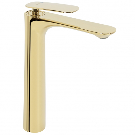Baterii Lavoar - Baterie lavoar Berg Gold High, montaj pe blat sau lavoar, alama, auriu, perlator aer