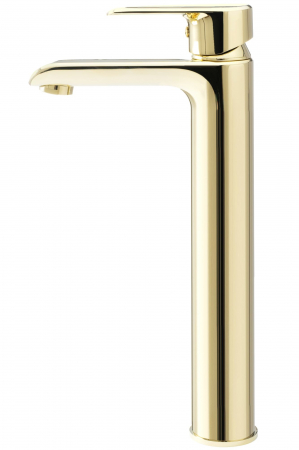Baterie lavoar Bloom Gold High, montaj pe blat sau lavoar, alama, auriu, perlator aer [3]