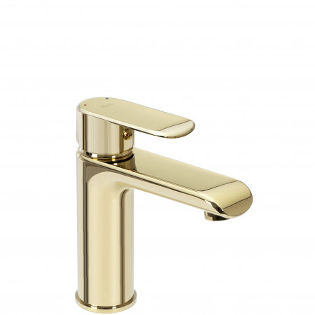 Baterii Lavoar - Baterie lavoar Bloom Gold Low, montaj pe blat sau lavoar, alama, auriu, perlator aer