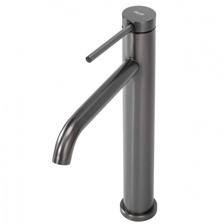 Baterie lavoar Clif Titanium High, montaj pe blat sau lavoar, alama, titanium, perlator aer [2]