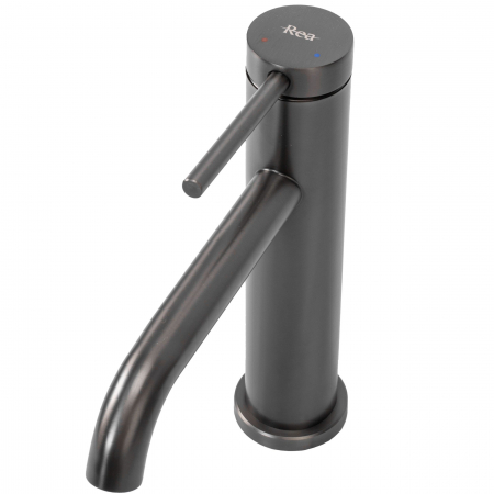 Baterie lavoar Clif Titanium, montaj pe blat sau lavoar, alama, titanium, perlator aer [3]