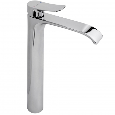 Baterie lavoar Dart Chrome High, montaj pe blat sau lavoar, alama, crom, perlator aer [2]